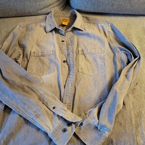 Casual Men's Button-Down Shirt in Light Gray